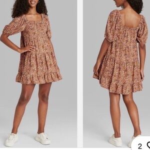 Wild Fable Floral Puff Sleeve Floral Dress